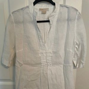 Michael Kors white linen blouse